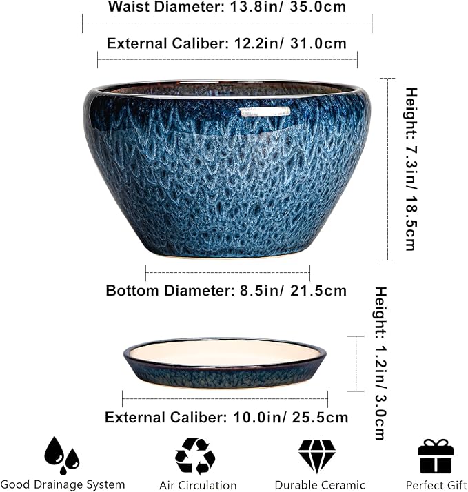 Ceramicfor Ceramic Plant Pots 13 Inch - Image 2