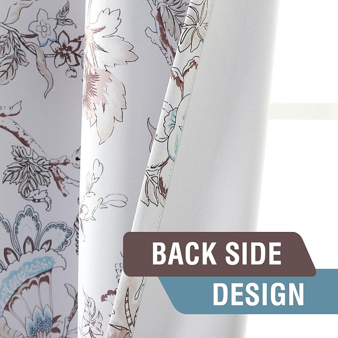H.VERSAILTEX Blackout Curtains 96 Inch Length 2 Panels Set Floral Print Curtain - Image 6