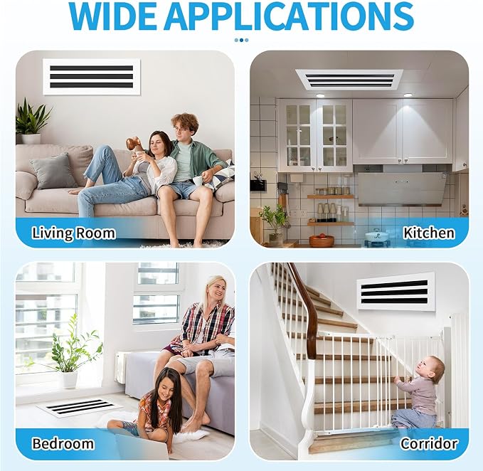 20x6 Modern AC Vent Cover, Decorative Air Vent Register Grille - Image 6