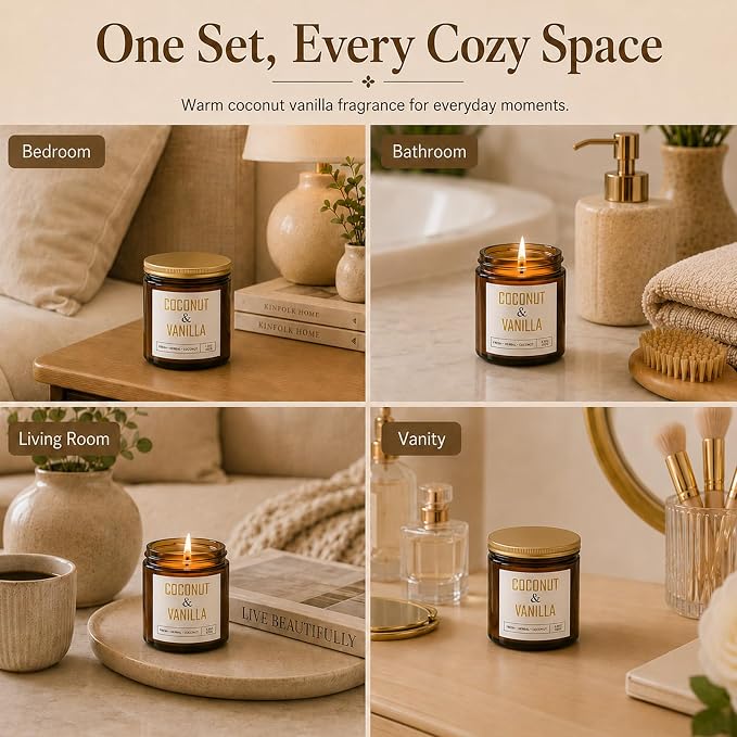 6-Pack Jar Scented Candles for Home Scented - Image 5