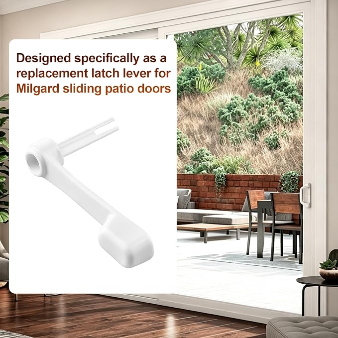 White Sliding Patio Door Latch Lever - Image 7