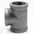 Black Cast Iron Tee Fitting 1" Female Thread, 3 Way Industrial Pipe Connector by SNGSPKPipeFittings