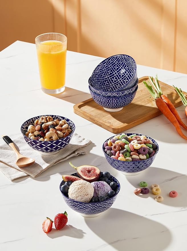 Metahom Small Bowls Set of 6, Ceramic Dessert Bowls, 10 Oz, Condiments - Image 3