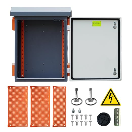 Metal Nema Enclosure with Fan Vented, Mount Track Electrical Box 20X24X12 | - Image 8