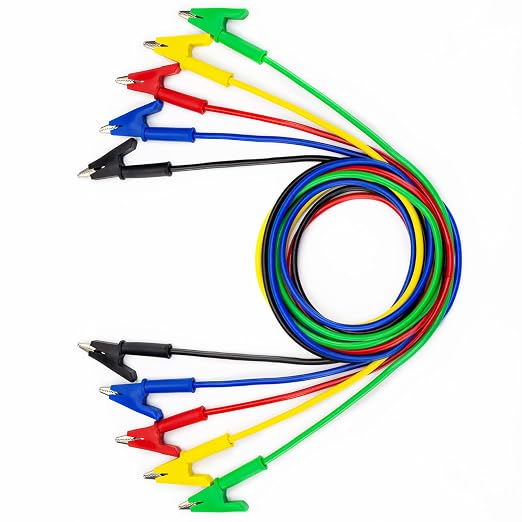 KAIWEETS 5PCS Alligator Clips Electrical Test Leads Set, 15A Jumper Wires Heavy by KAIWEETS