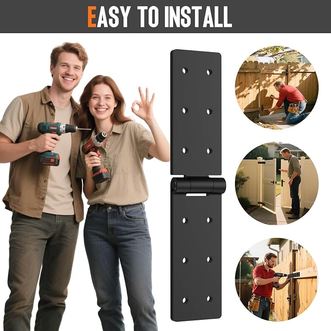 Heavy Duty Wood Door Hinges, 270° Gate Hinges - Image 6