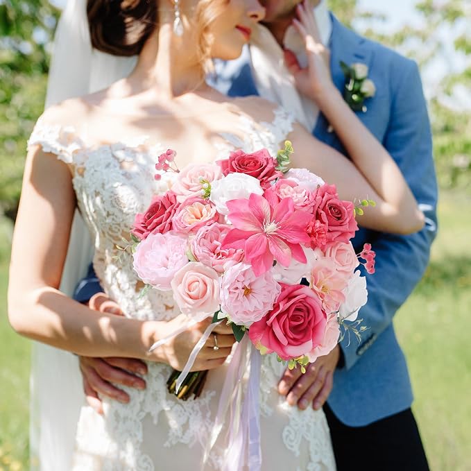 Artificial Flowers Fake Rose Flowers Dahlia - Image 3