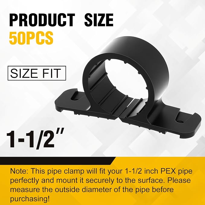 Briwooody 50 Pack 1 1/2 Inch Pipe Supports Suspension - Image 2