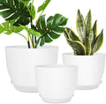 YNNICO Plant Pots 12/10/9 inch Set of 3, Flower Pots by AFamilyofGardenLovers