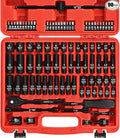 90PCS 1/4" Drive Impact Socket Set Metric 4-15mm and Standard SAE Size by EGOFIX