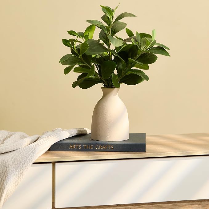 16" Artificial Eucalyptus Stems Potted Plant Indoor Fake Plants | Realistic - Image 7