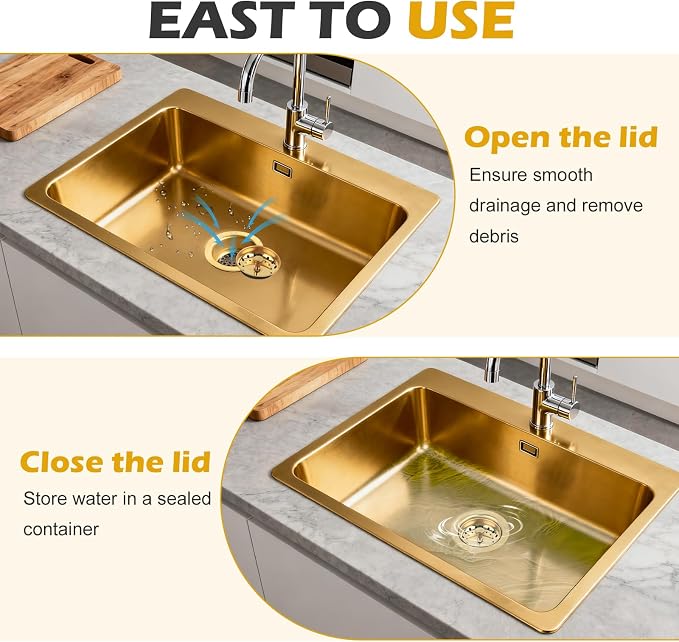 Champagne Bronze Sink Garbage Disposal Flange and Stopper - Image 5