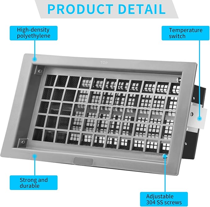 Crawl Space Foundation Vent Cover Automatic 8x16 Inch - Image 3