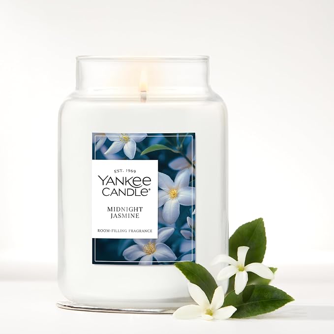 Yankee Candle Midnight Jasmine Scented Candle, 22oz Large Jar - Image 4