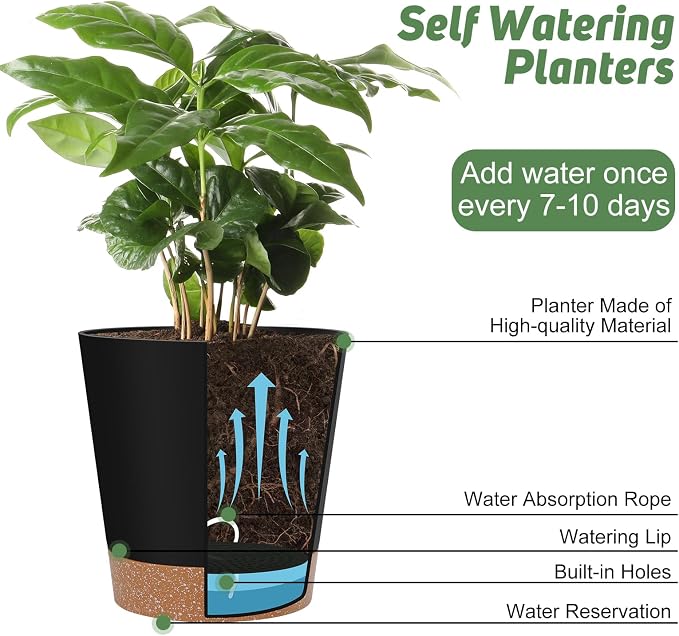 YNNICO Indoor Self Watering Planters - Image 5