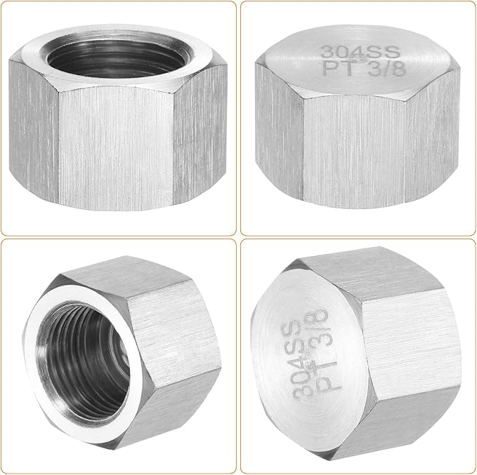 uxcell 4pcs Hex End Cap 304 Stainless Steel Nut - Image 4