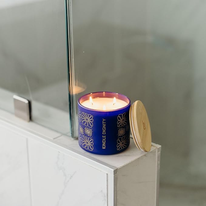 Indigo & Yuzu 3 Wick Scented Candle - Image 8