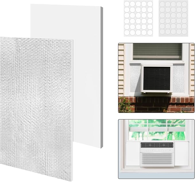 Window Air Conditioner Insulated Foam Panels, Air Conditioner Window Seal Kit by YYGCL
