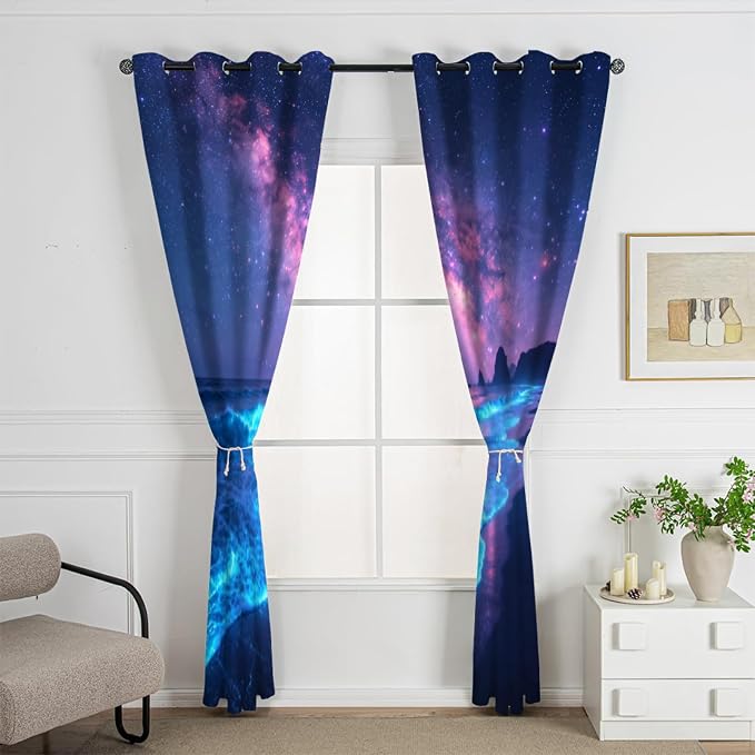 Fluorescent Beach Curtains for Windows - Image 3
