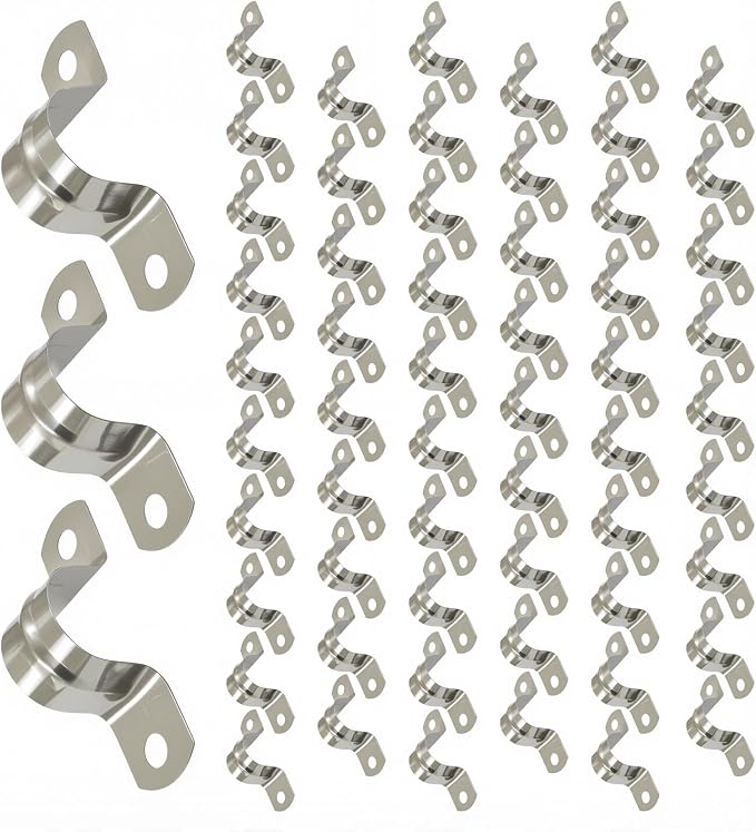BokWin 60 Pcs 3/4 Inch M20 U Shaped Bracket Clamps | 304 Stainless Steel - Image 5