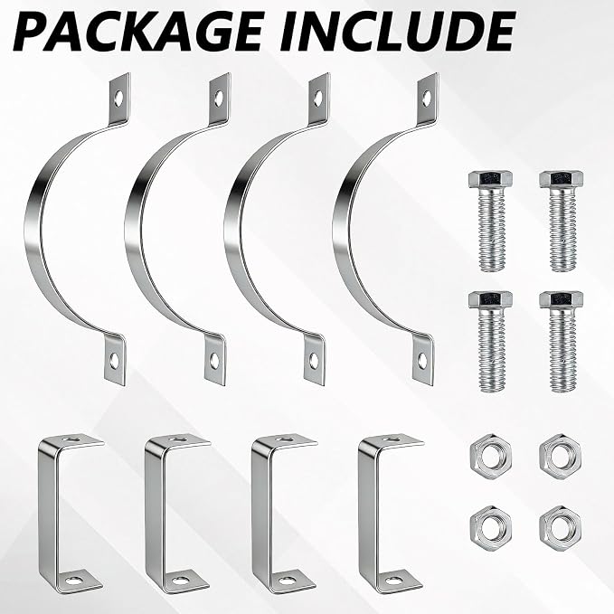 2 Pcs 5.8 Inch B Vent Wall Strap Round Gas Vent Pipe Strap, B Vent Wall Bracket - Image 4