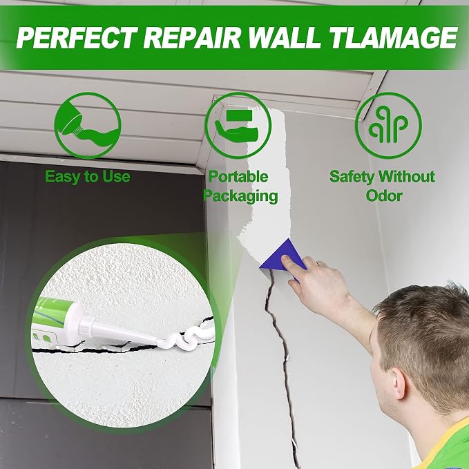 Drywall Repair Kit, 1 Spackle Wall Repair Patch Kit, Wall Mending Agent - Image 3