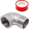 90 Degree Elbow Fittings 1PCS, 1-1/4" NPT Male X 1-1/4" NPT Female 304 by SSYDIEN