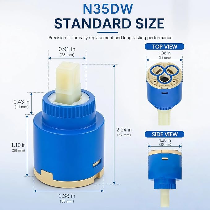 N35DW 35mm Faucet Cartridge Replacement, - Image 2