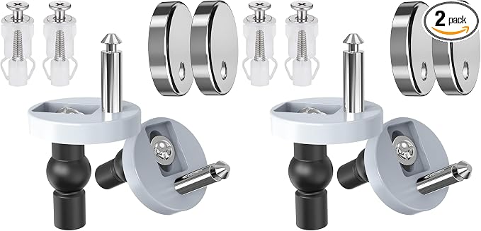 Toilet Seat Hinge Bolts Kit Quick Release Top Hinge Fixings Expanding Rubber by LINXIU