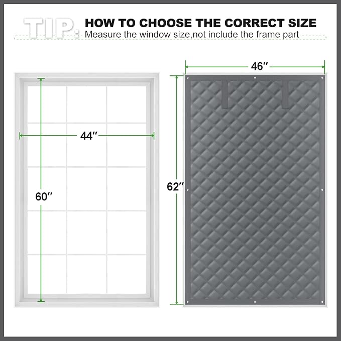 AGHIG Thermal Window Cover for Winter 2PCS, Oxford Cloth Cotton Layer Window - Image 3