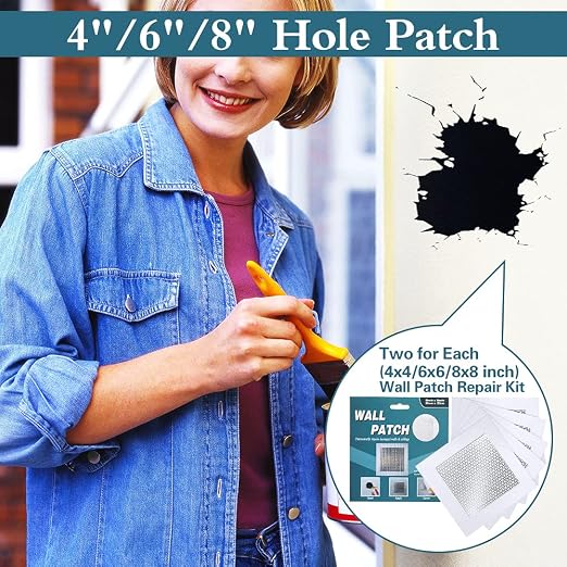 4" 6" 8" Drywall Patch Kit, Sheetrock Repair Kit | Plasterboard Patch, Safe - Image 7
