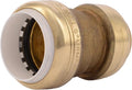 SharkBite 1 Inch CTS x 1 Inch PVC Transition Coupling, Push to Connect Brass by SharkBite