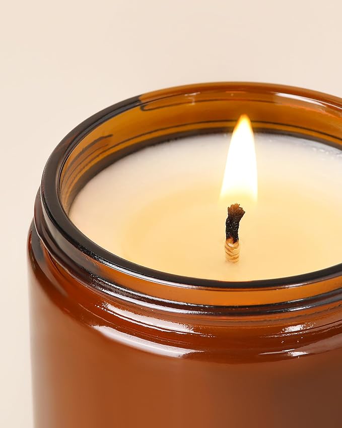 AOOVOO Lavender Amber Candles - 22 oz Scented Candles - Image 6