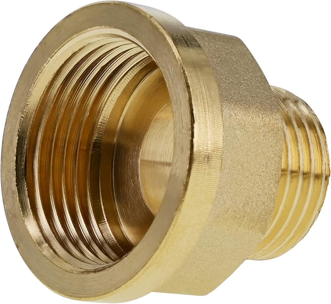 2 Pack Brass Pipe Fittings, 1/2" to 3/4" Pipe Reducer Adapter Coupler, 1/2" NPT - Image 6