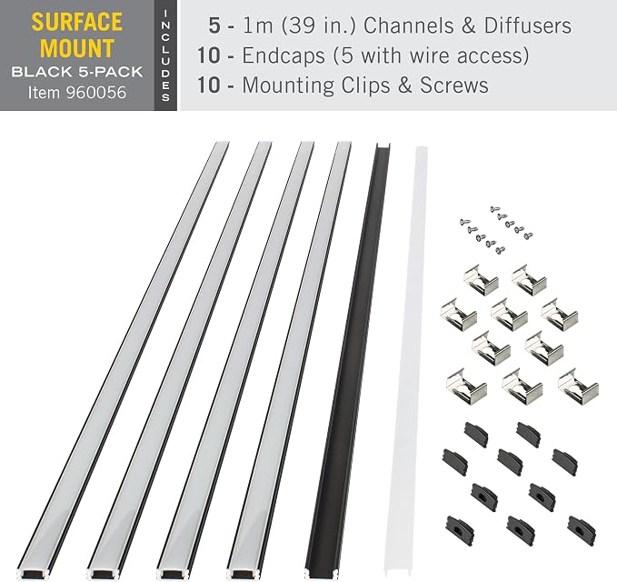 Armacost Lighting LED Tape Light Mounting Channel, Surface Mount - Image 2