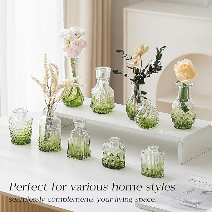 Glass Bud Vase Set of 30 - Image 3
