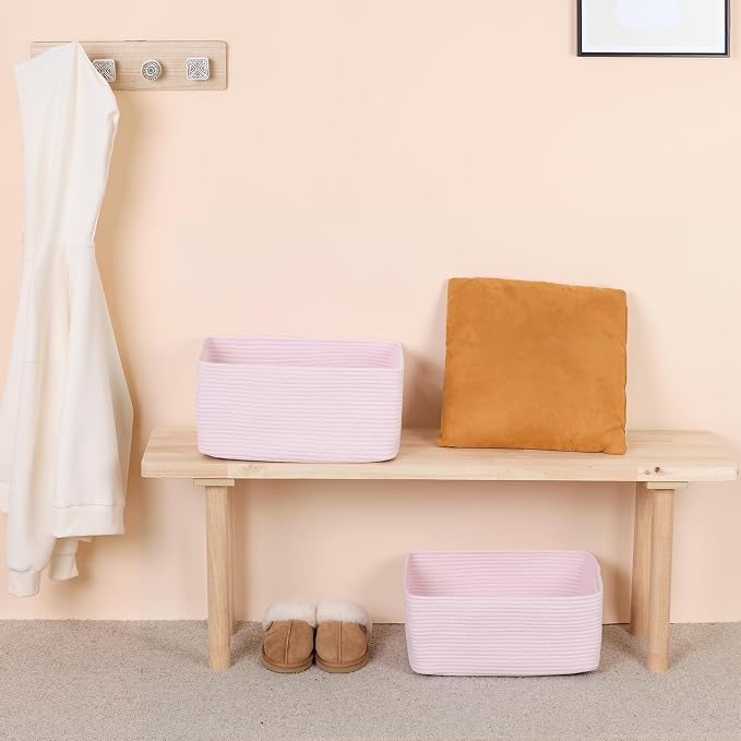 MiniArk Large Storage Baskets for Shelves, Baby Nursery, Toy Baskets Box - Image 6