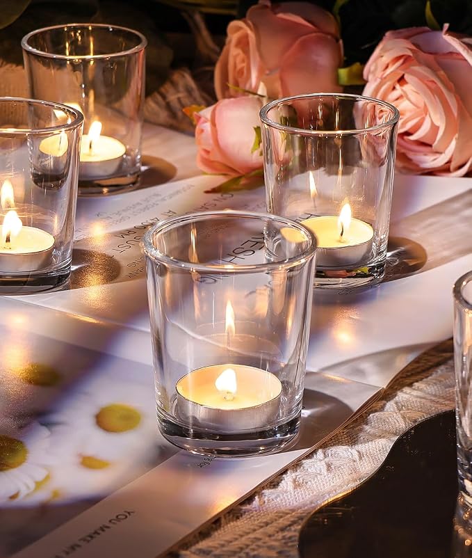 LETINE 72-Pack Votive Candle Holders, Reusable Durable Candle Votives - Image 7
