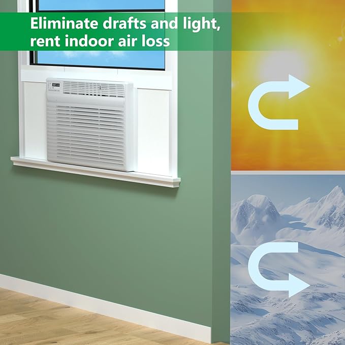 Full Surround Window AC Insulated Foam Panels, AC Window Seal w/4 Pressure - Image 5