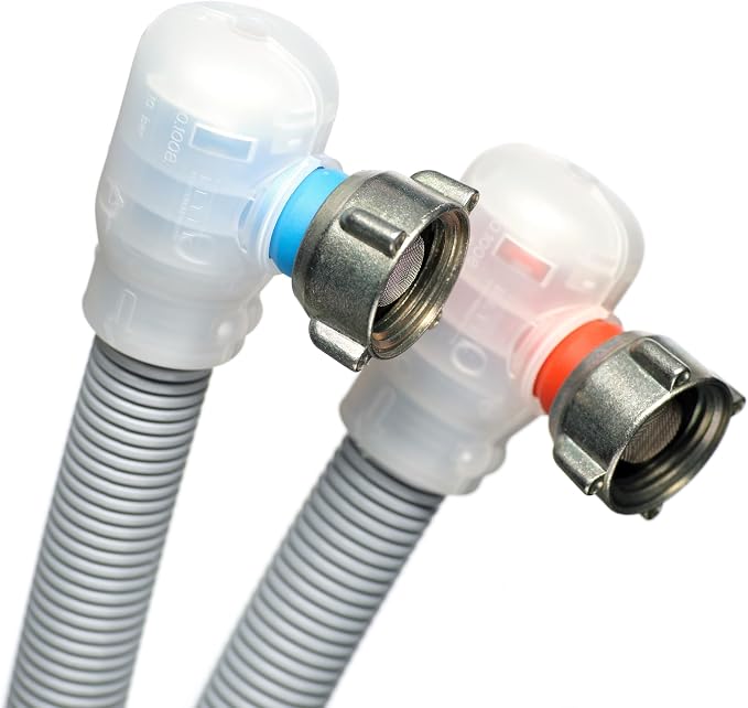 Premium Flood Prevention Washing Machine Hose Set w/Integrated Automatic Water - Image 2