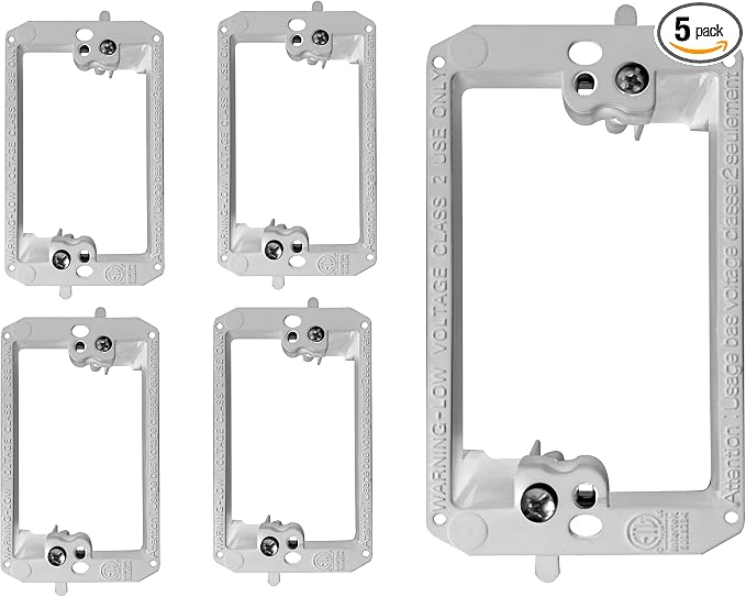 BestMounts Low Voltage Mounting Bracket 1 Gang, 5 Pack by BestMounts
