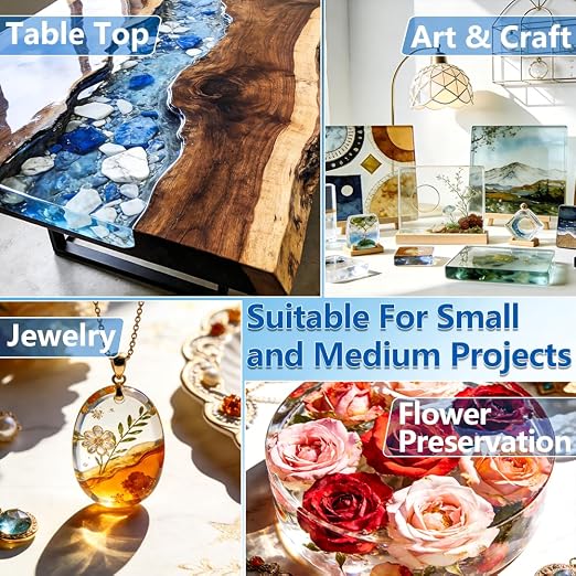 Epoxy Resin 1 Gal-Transparent Epoxy Resin Kit, Include 12 Pigments, Mica Powder - Image 7