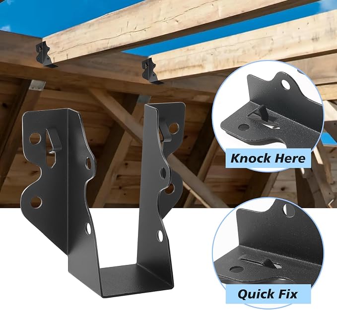 36 Pcs 2"x 4" Joist Hanger|Q235B Steel Face Mount Joist Hangers | Black Powder - Image 3
