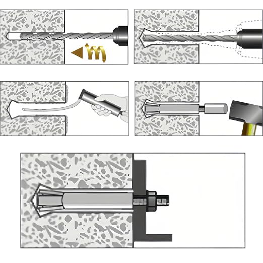3/8" x 3" Wedge Anchor, 304 Stainless Steel Concrete Anchors - Image 5