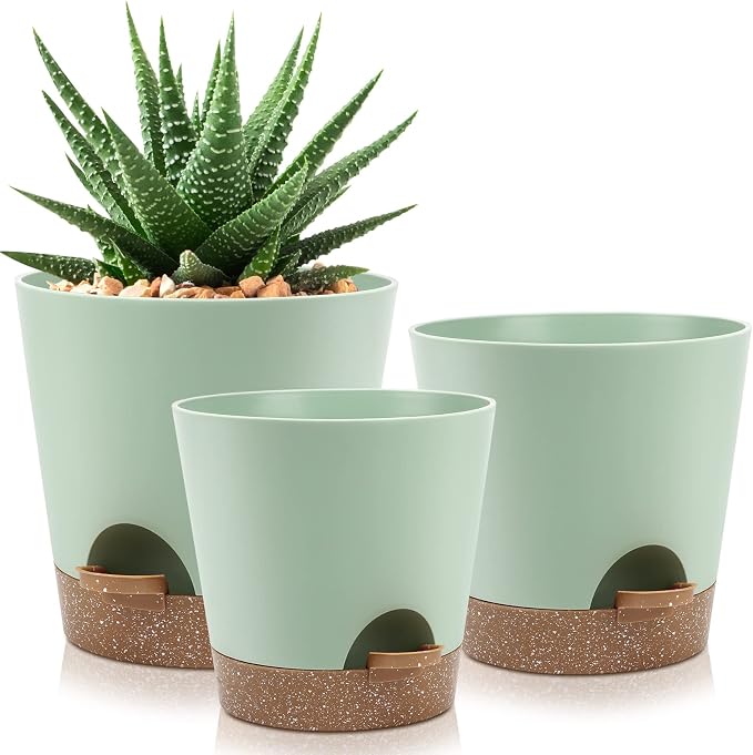YNNICO Indoor Self Watering Planters by AFamilyofGardenLovers
