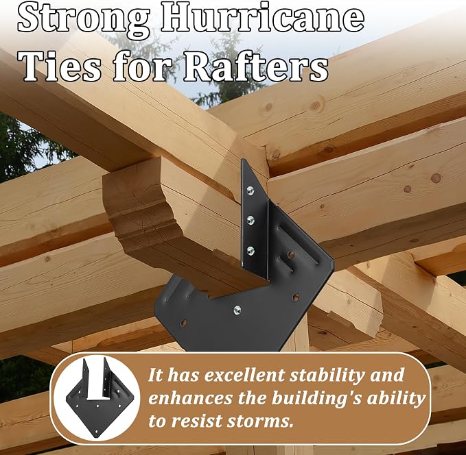 50 PCS Joist Hanger 2x6, 13-Gauge Heavy Duty Hurricane Ties-2.2mm Thickness | - Image 8