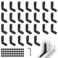 24pcs 3030 Extrusion Connector Corner Bracket Joint Black | 3030 Extruded by SeekLiny