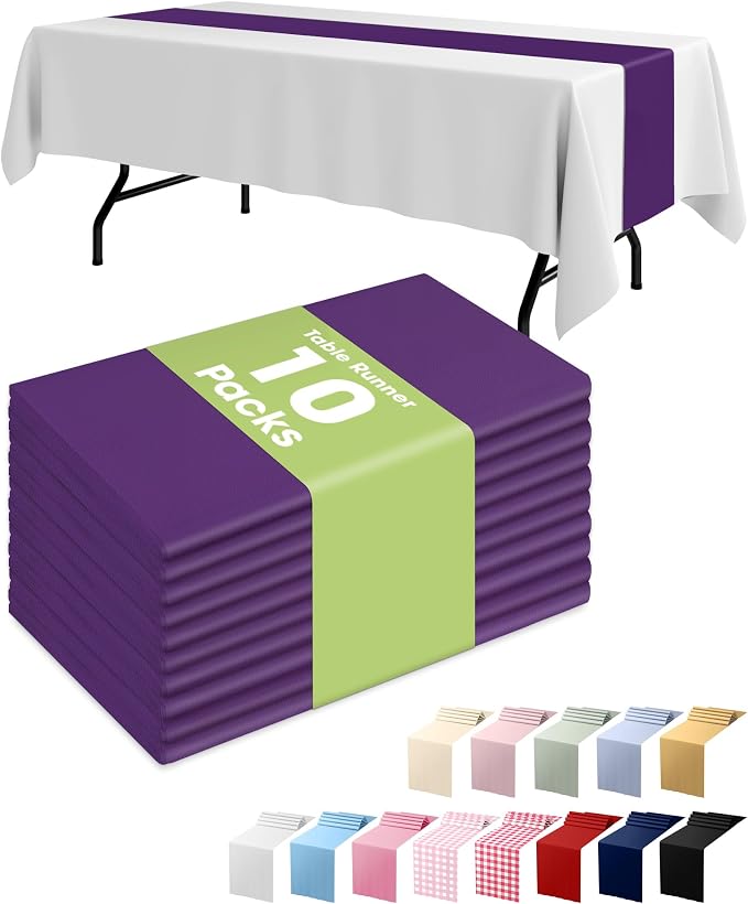 Pureegg Purple Plastic Table Runners by Pureegg