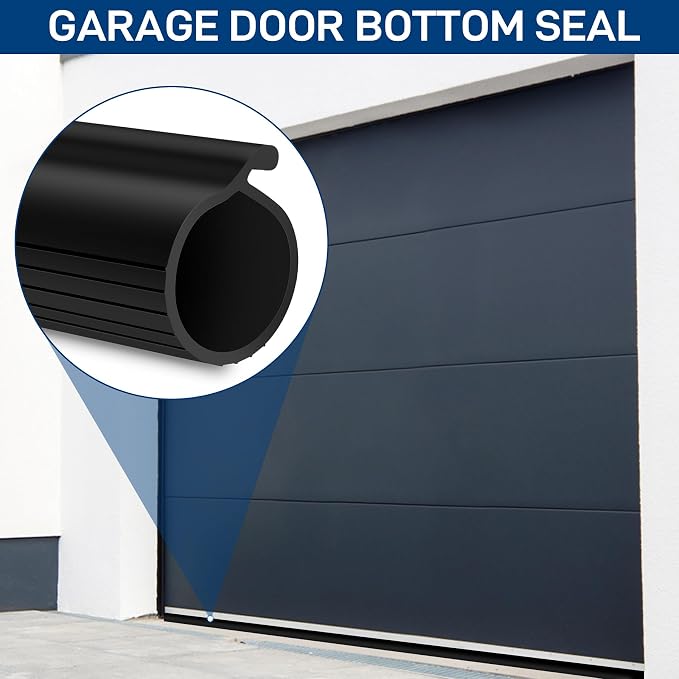 20 FT Garage Door Bottom Seal Rubber 0.19" P Bulb Bottom Garage Weather - Image 7