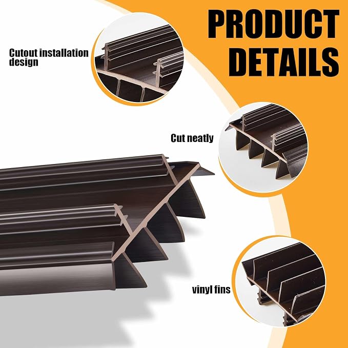 Pushglossy 2 Pcs Door Bottom Seal - Image 3